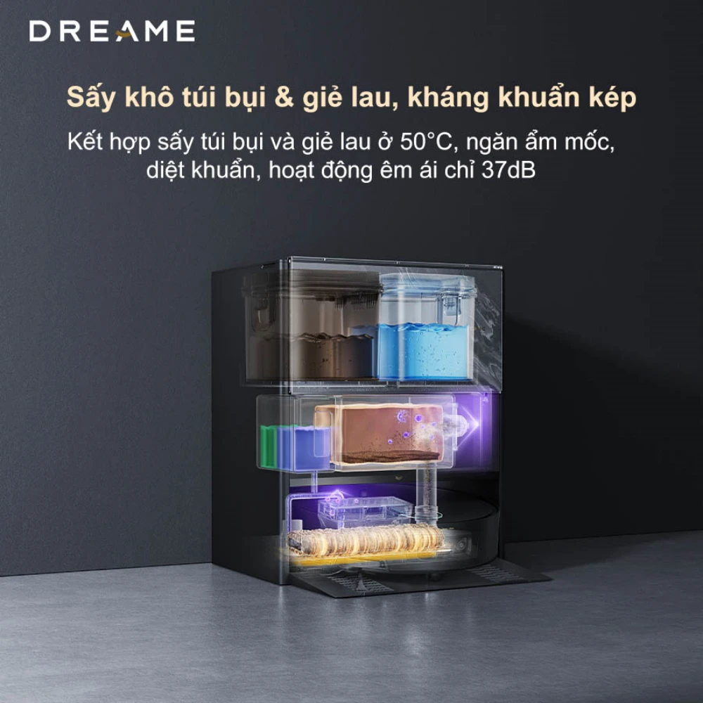 Robot hút bụi lau nhà thông minh Dreame Aqua 10 Pro Track