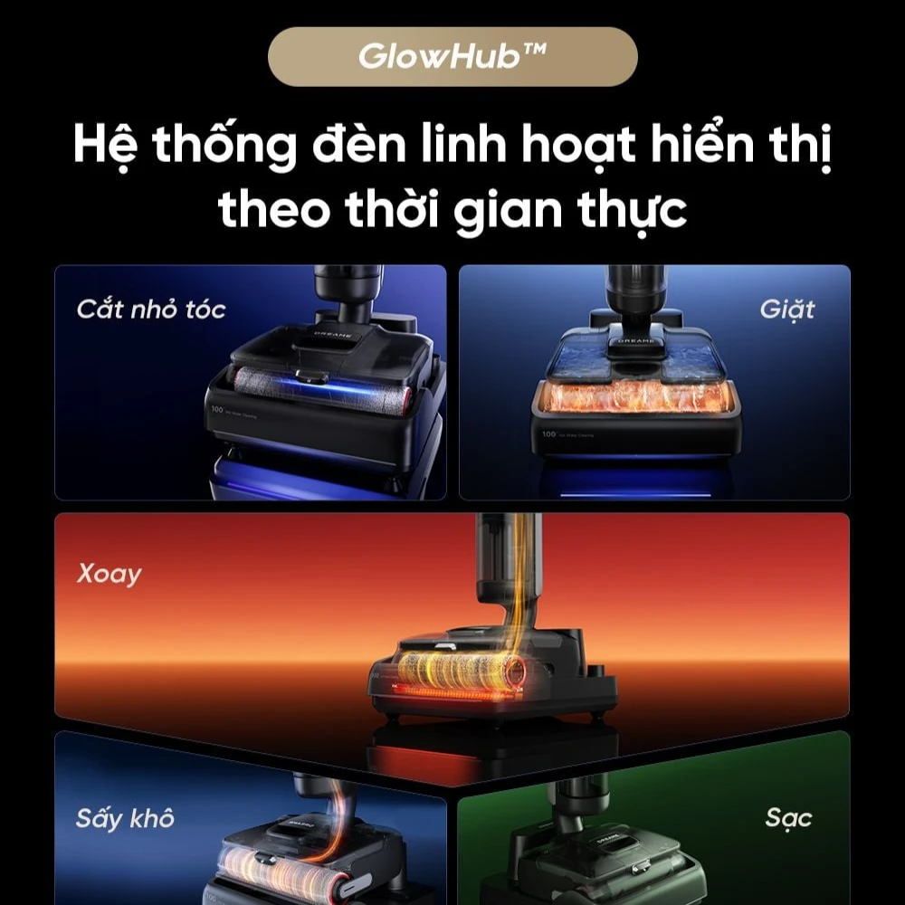 Máy hút bụi lau sàn thông minh Dreame H15 Pro Foamwash