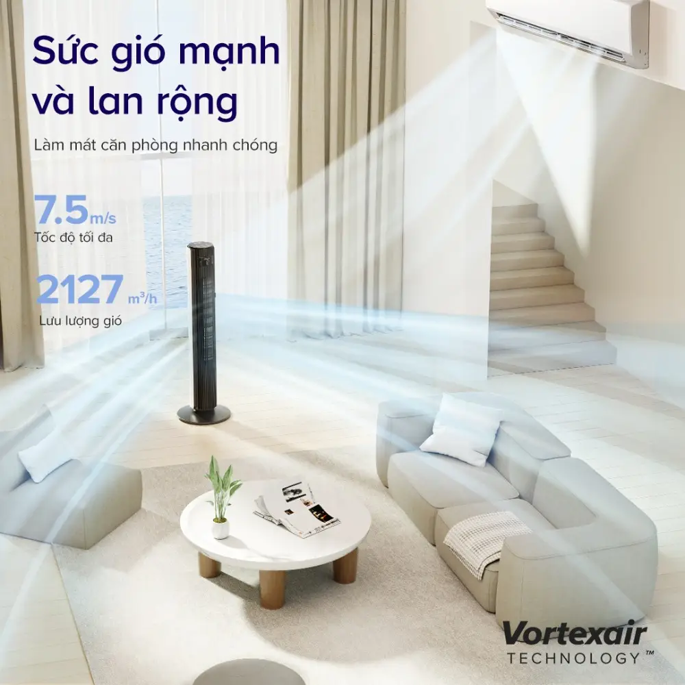 Quạt tháp điều hòa thông minh Levoit Tower Fan 42 inches DC