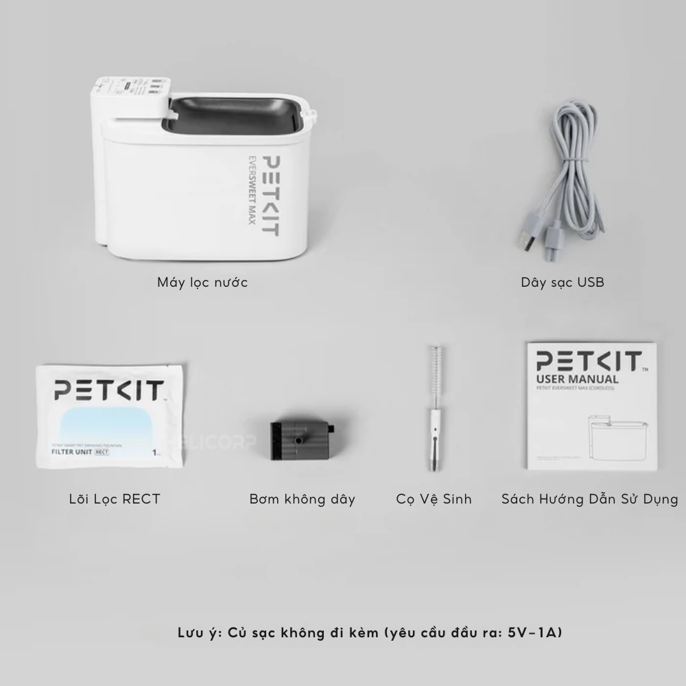 Máy lọc nước cho chó mèo PETKIT Eversweet Max 2 3L - Dùng pin sạc 5000mAh