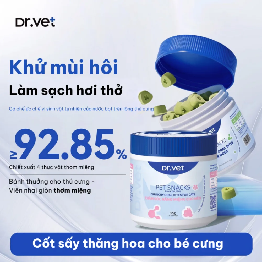 Snack chăm sóc răng miệng cho mèo Dr.Vet