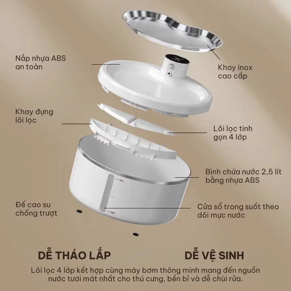 Máy lọc nước cho chó mèo HELIPET Pure 5 (P5)