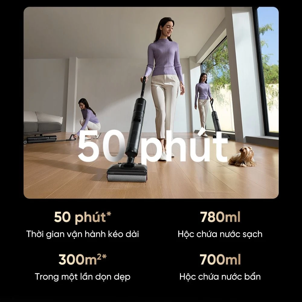 Máy hút bụi lau sàn thông minh Dreame H13s Flexreach