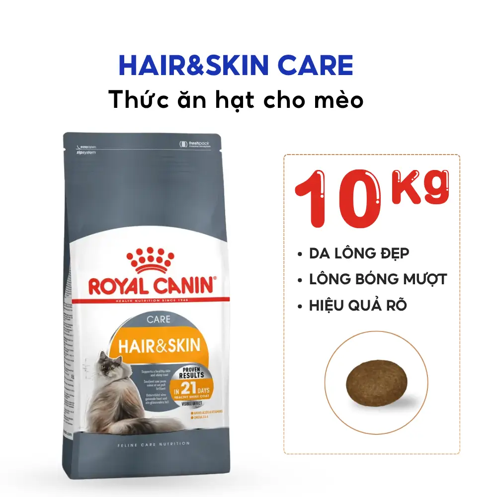 Thức Ăn Hạt Cho Mèo Trưởng Thành Dưỡng Lông & Da Royal Canin Hair & Skin Care