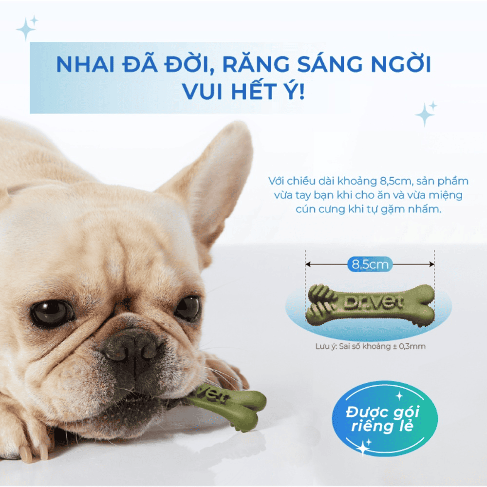 Xương Gặm Cho Chó Dr.Vet Dental Chew - Hỗ Trợ Sạch Răng, Giảm Hôi Miệng
