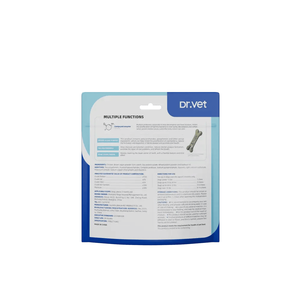 Xương Gặm Cho Chó Dr.Vet Dental Chew - Hỗ Trợ Sạch Răng, Giảm Hôi Miệng