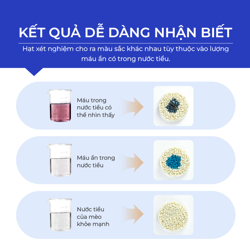 Hạt test máu trong nước tiểu mèo DR.VET