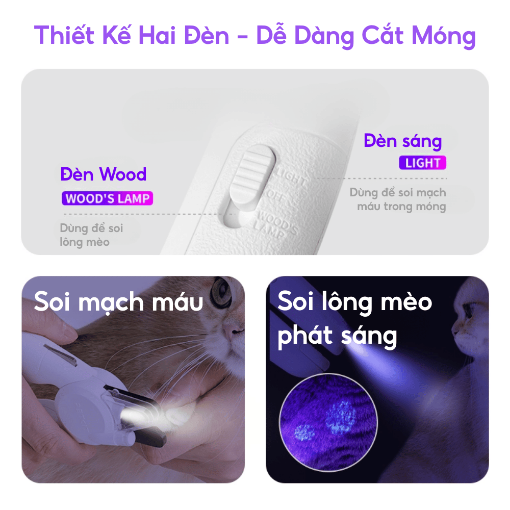 Kềm cắt móng chó mèo Petkit Pro