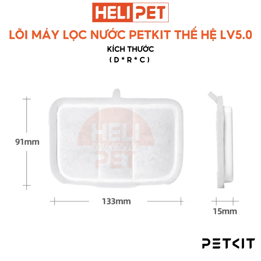Lõi lọc nước PETKIT Filter RECT dùng cho máy lọc nước Eversweet Max