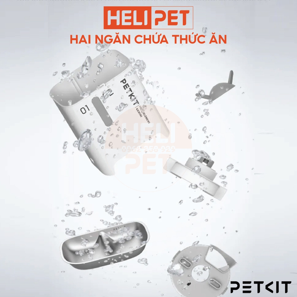 Máy Ăn Tự Động PETKIT  Fresh Element GEMINI 2 ngăn 5L cho chó mèo