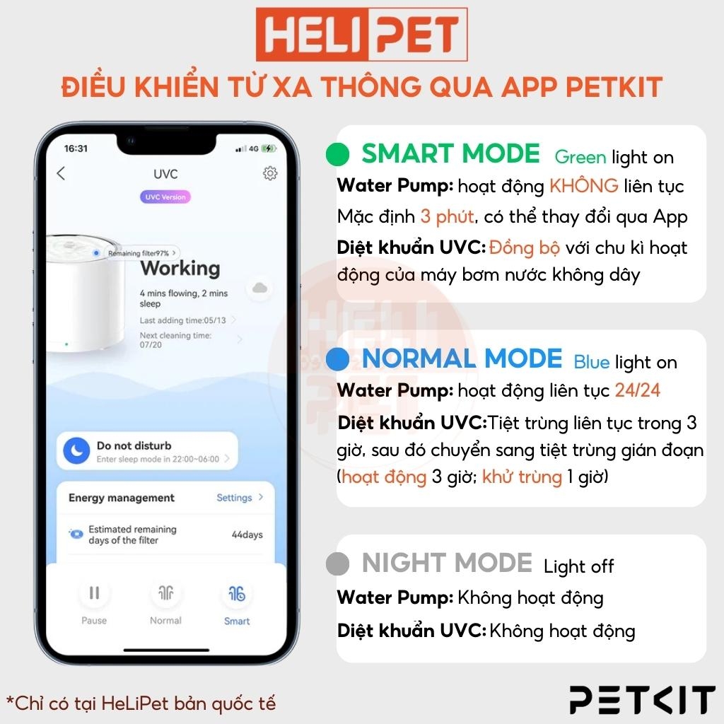 Máy lọc nước PETKIT EverSweet 3 Pro UVC (Solo 7) - Bơm không dây