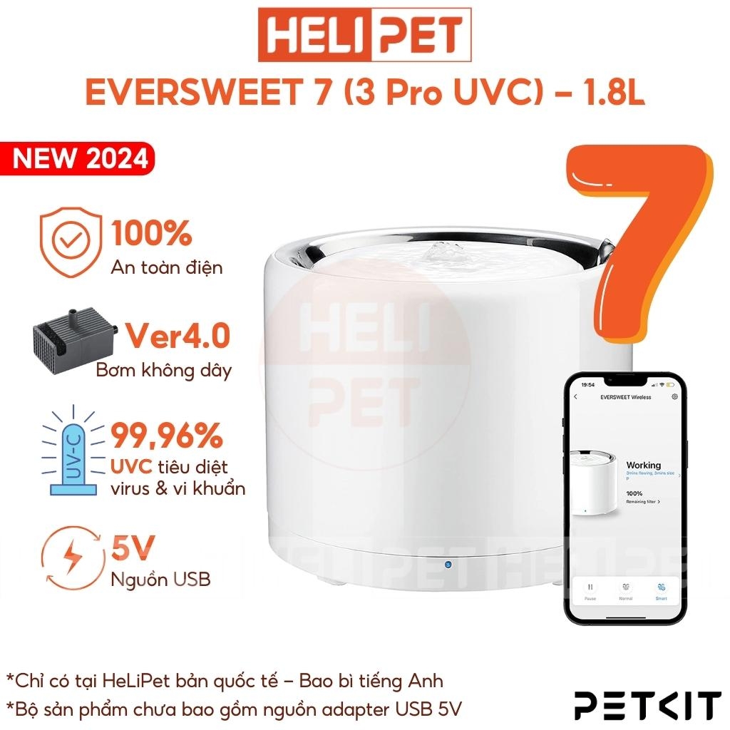 Máy lọc nước PETKIT EverSweet 3 Pro UVC (Solo 7) - Bơm không dây