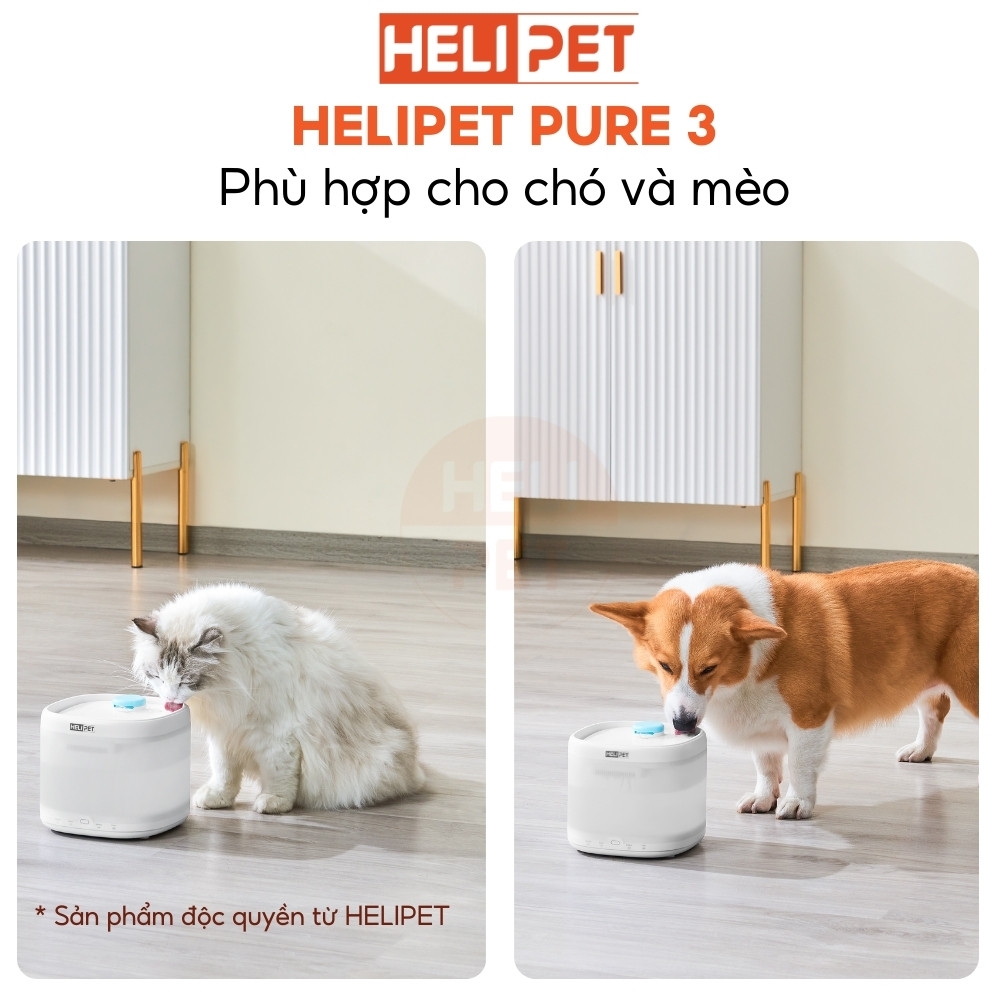 Máy lọc nước HELIPET PURE 3 (P3) - Bơm không dây