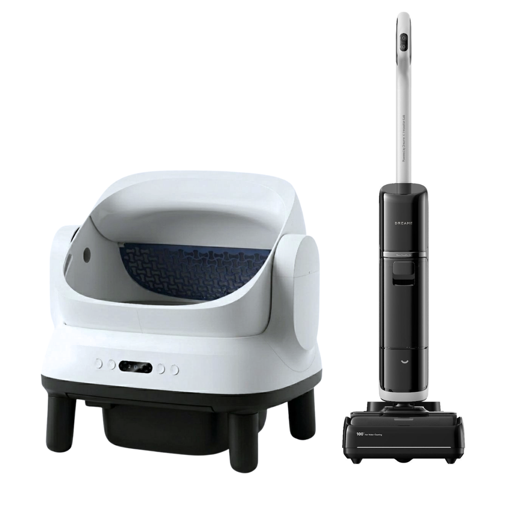 Combo máy dọn vệ sinh Helipet và máy hút bụi lau sàn Dreame