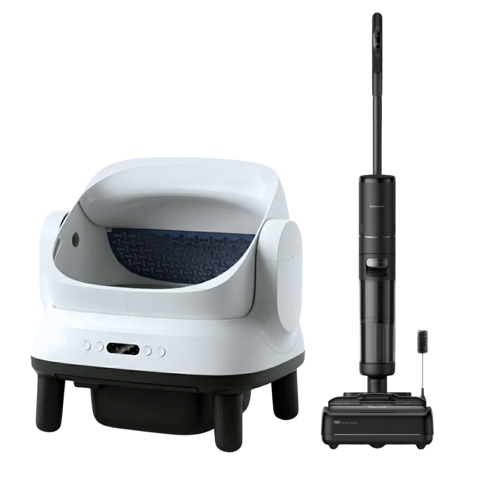 Combo máy dọn vệ sinh Helipet và máy hút bụi lau sàn Dreame