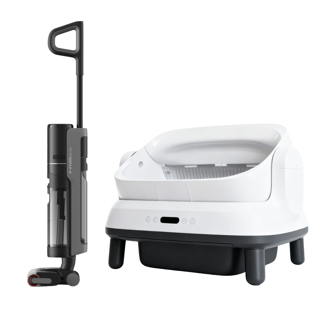 Combo máy dọn vệ sinh Helipet và máy hút bụi lau sàn Dreame