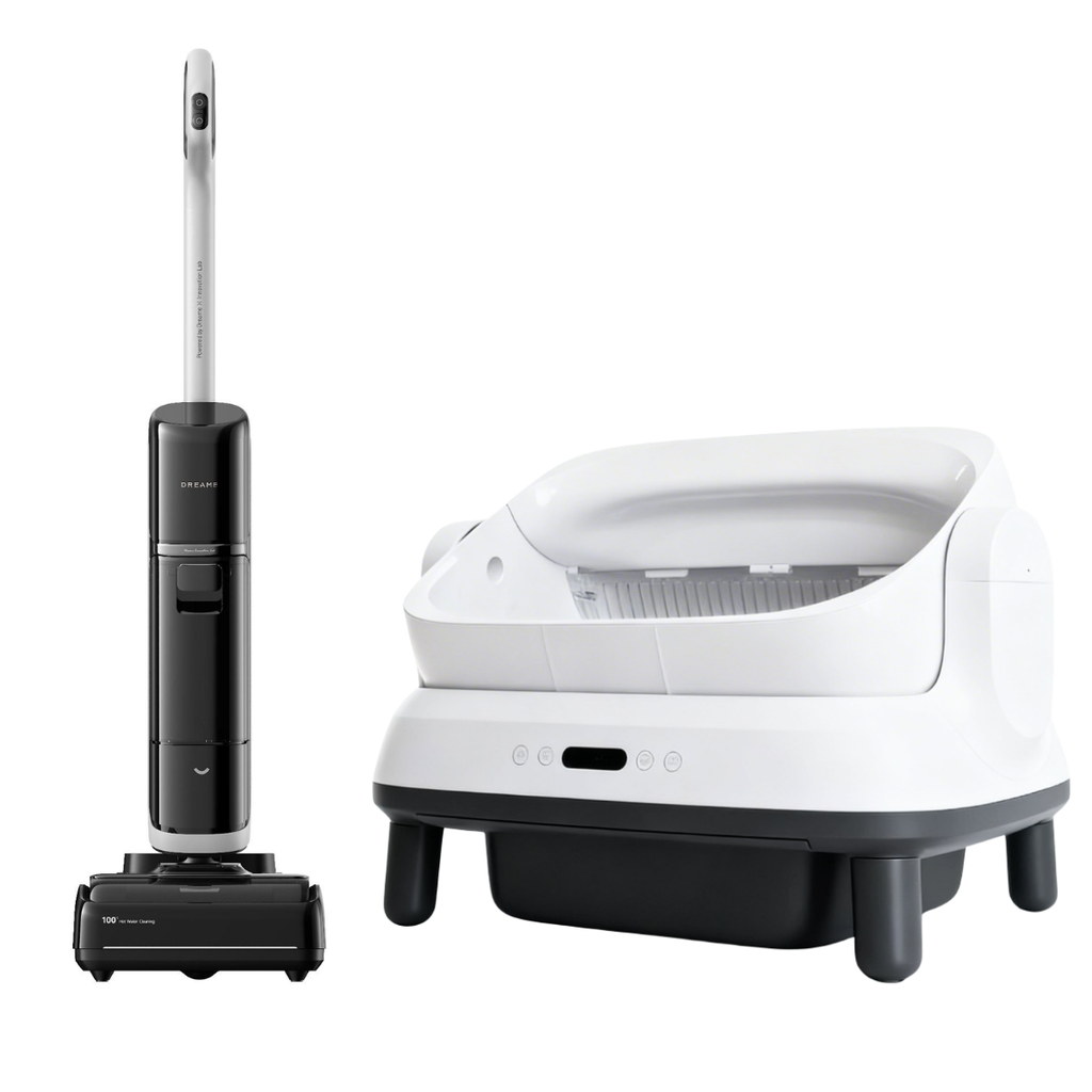 Combo máy dọn vệ sinh Helipet và máy hút bụi lau sàn Dreame