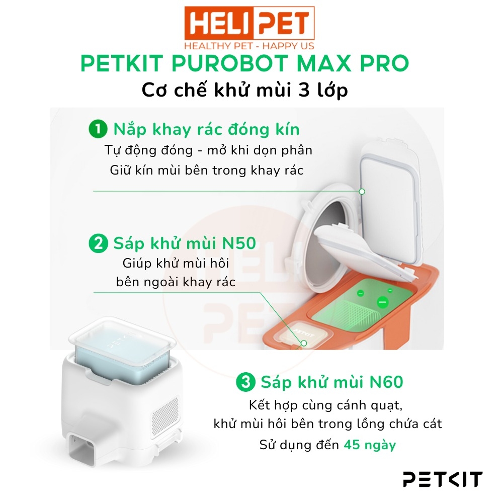 Máy dọn vệ sinh mèo Petkit Purobot Max Pro
