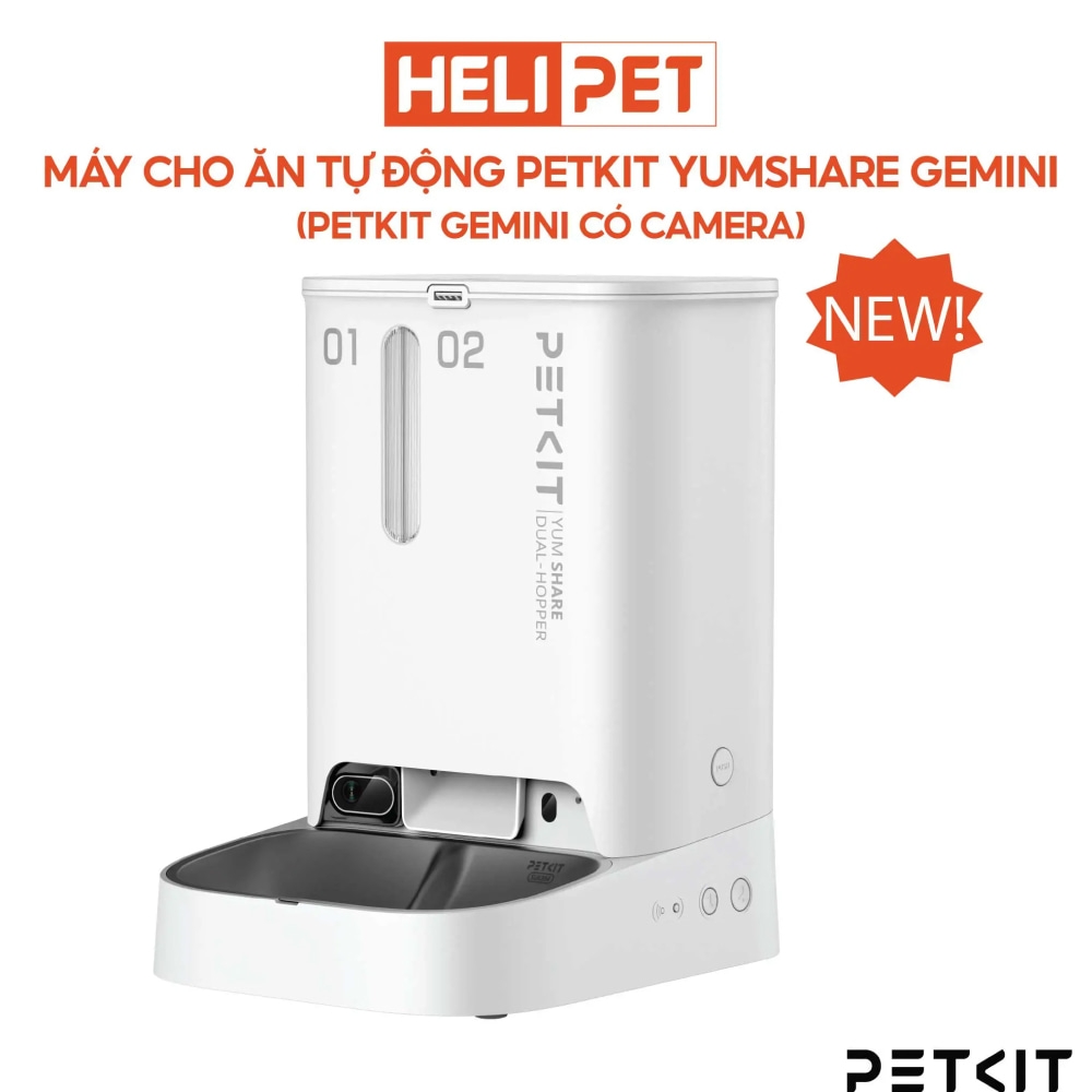 Máy ăn có camera PETKIT Yumshare Dual-hopper (Gemini) - 2 ngăn chứa