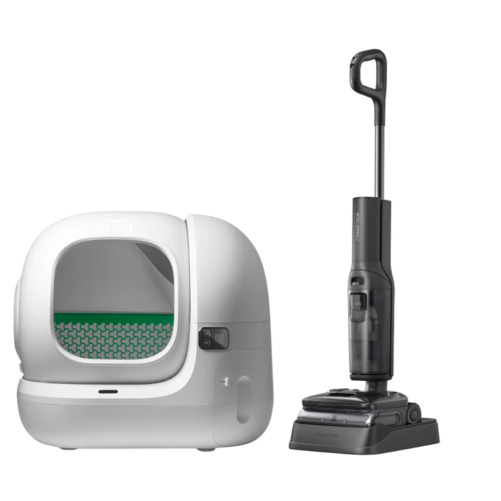 Combo máy dọn vệ sinh Petkit và máy hút bụi lau sàn Roborock