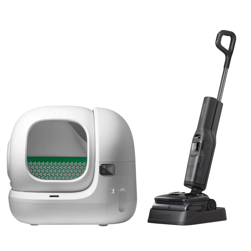 Combo máy dọn vệ sinh Petkit và máy hút bụi lau sàn Roborock