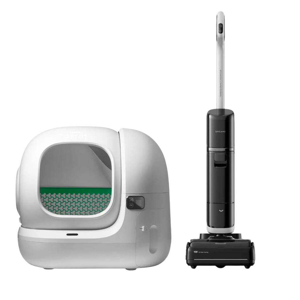 Combo máy dọn vệ sinh Petkit và máy hút bụi lau sàn Dreame