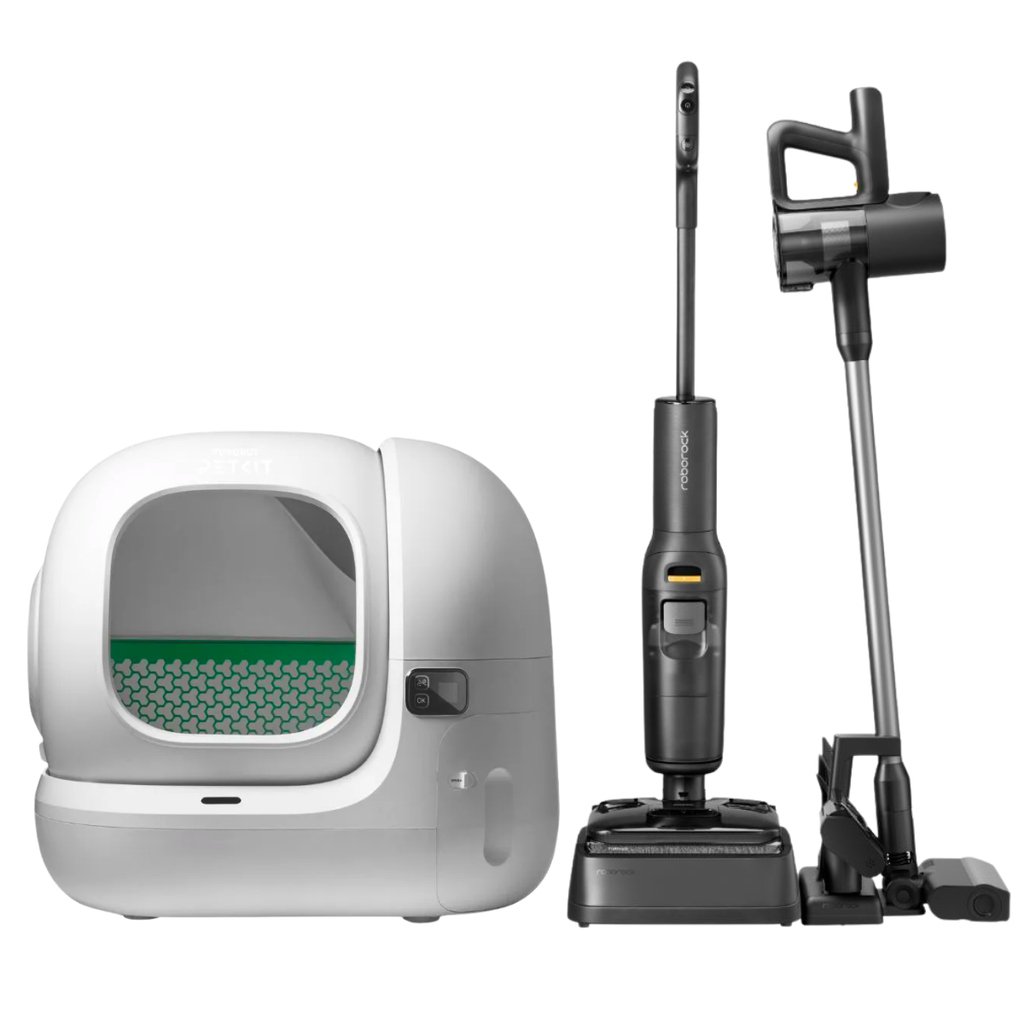 Combo máy dọn vệ sinh Petkit và máy hút bụi lau sàn Roborock