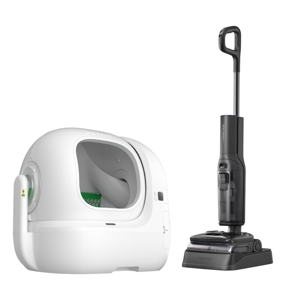 Combo máy dọn vệ sinh Petkit và máy hút bụi lau sàn Roborock