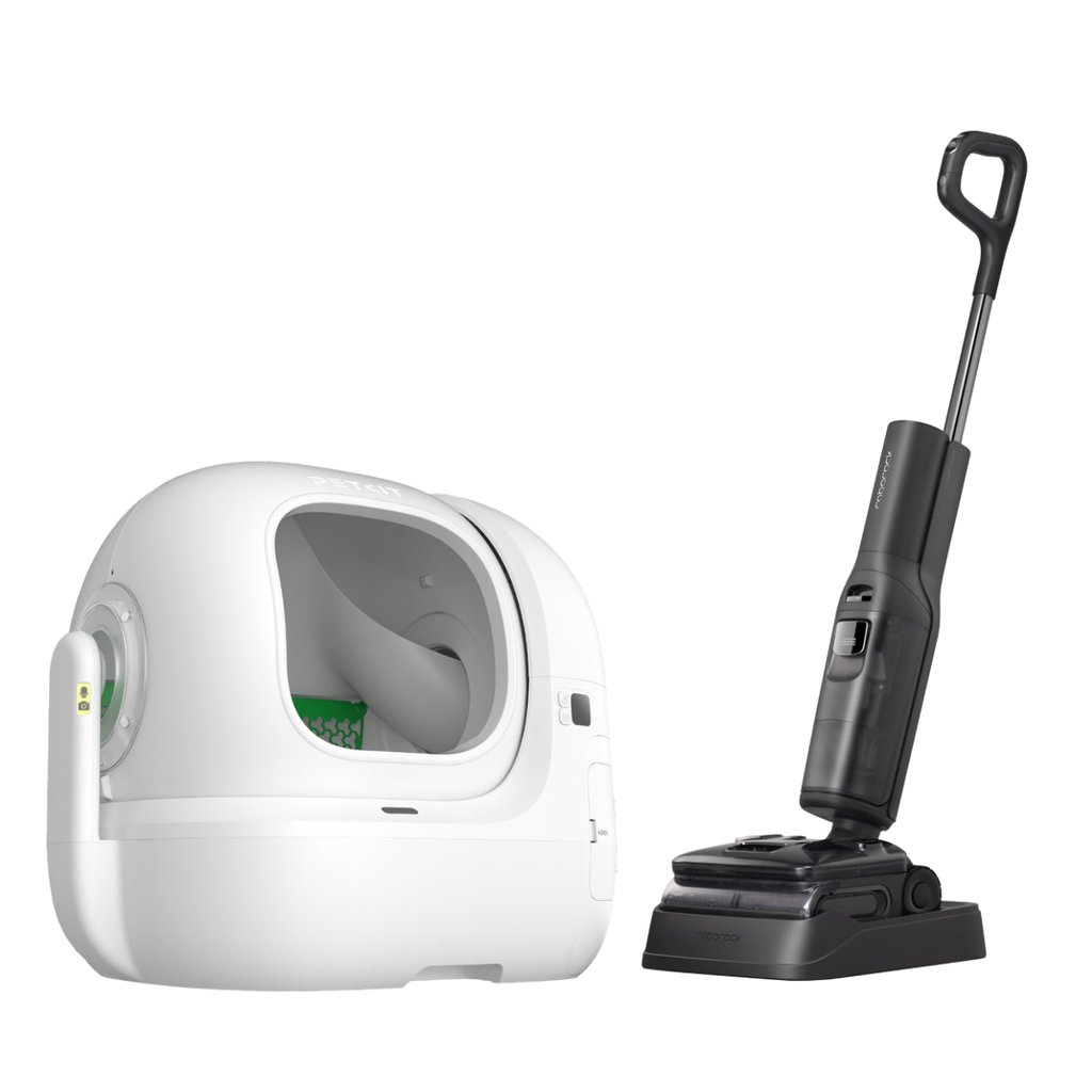 Combo máy dọn vệ sinh Petkit và máy hút bụi lau sàn Roborock