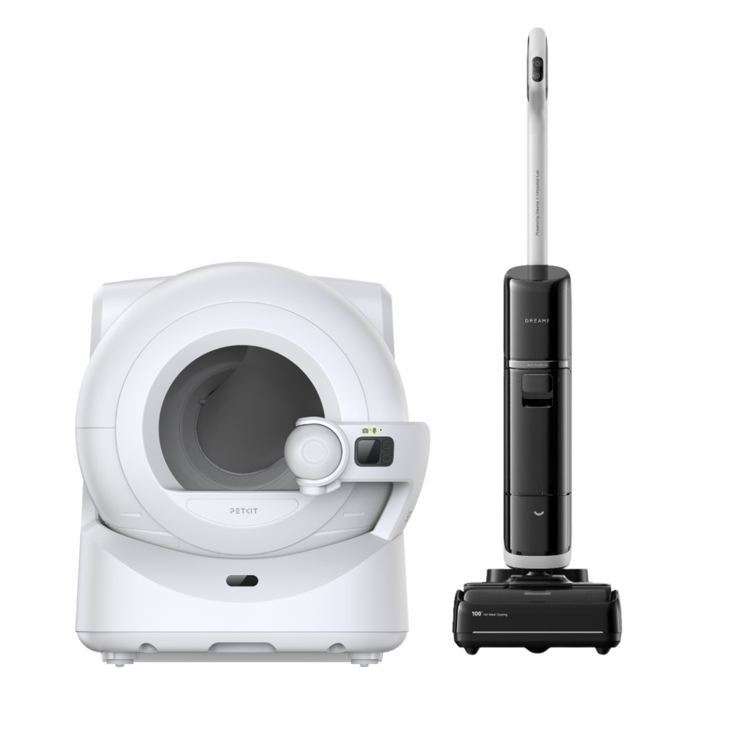 Combo máy dọn vệ sinh Petkit và máy hút bụi lau sàn Dreame