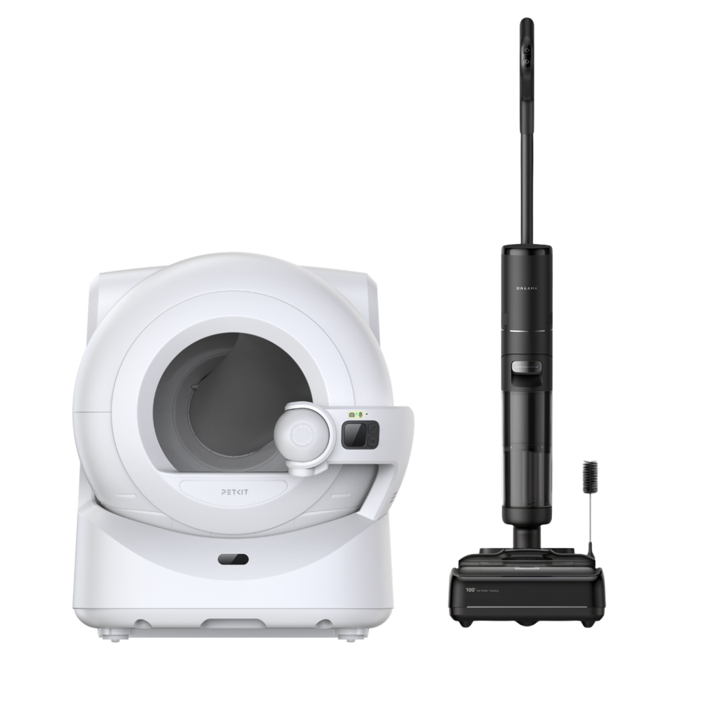 Combo máy dọn vệ sinh Petkit và máy hút bụi lau sàn Dreame
