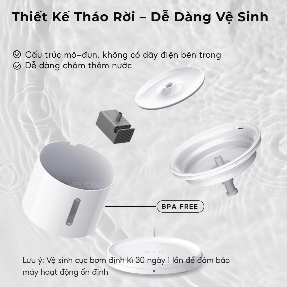 Máy lọc nước PETKIT Eversweet SOLO 2 - Bơm không dây