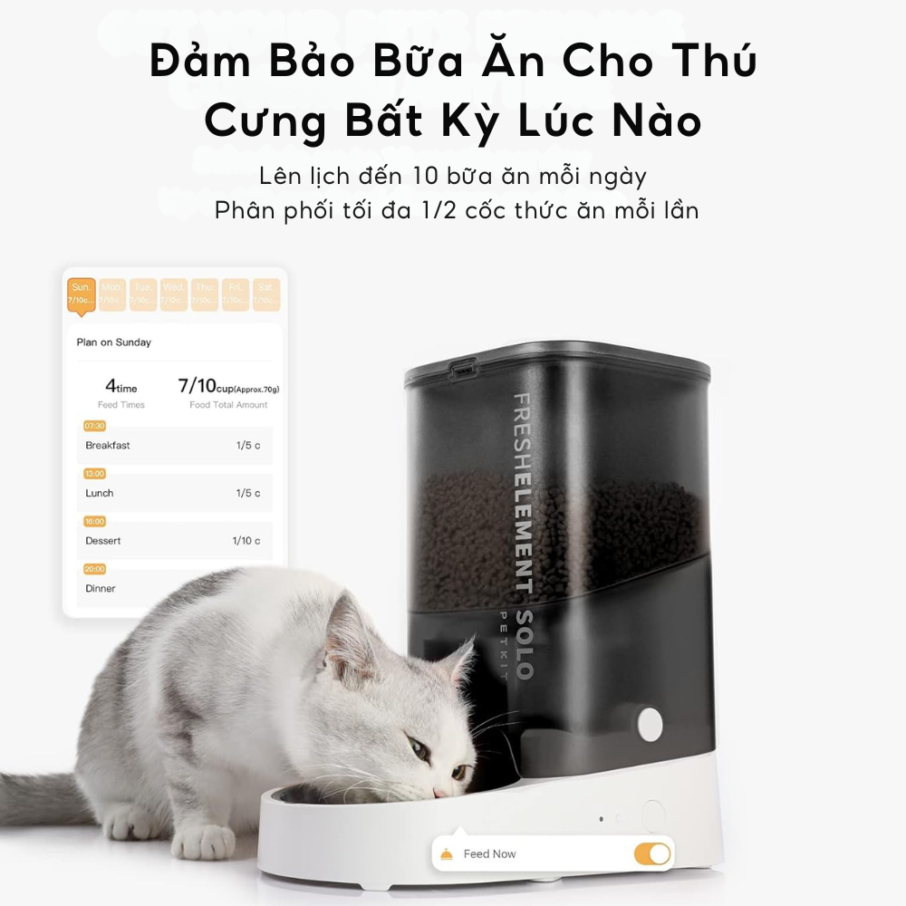 Máy ăn Petkit Fresh Element Solo cho thú cưng - Không Camera