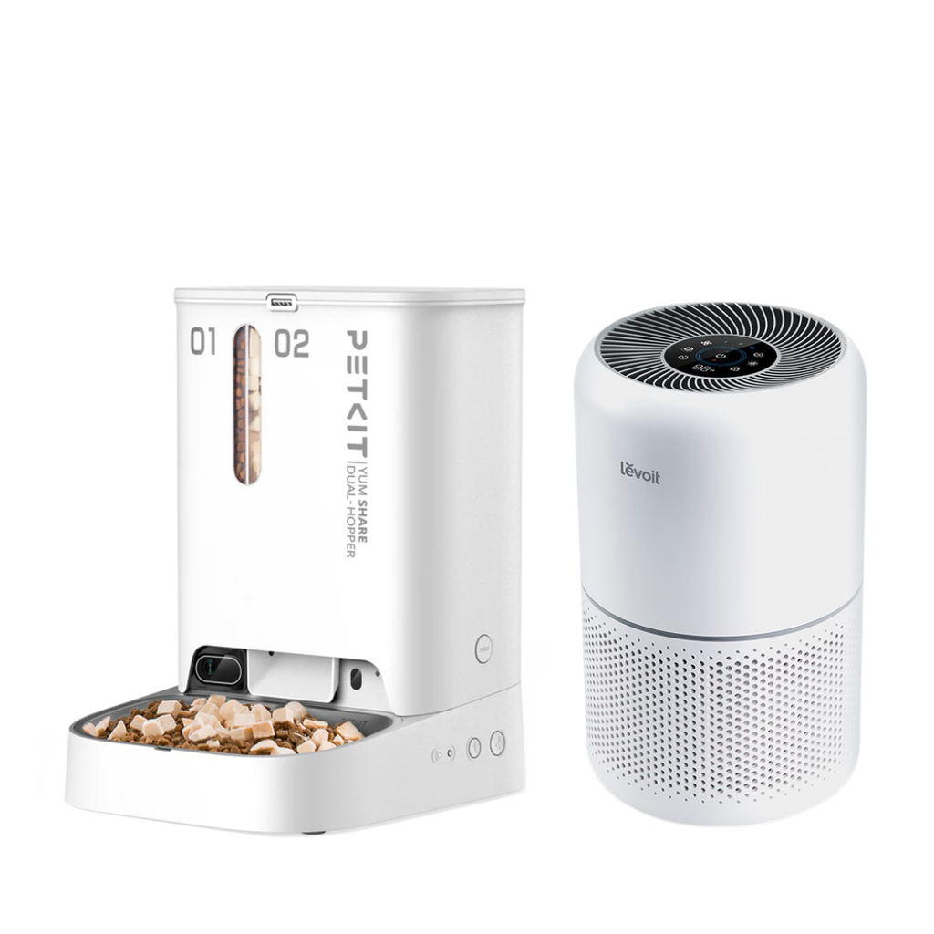 Combo máy ăn Petkit và máy lọc không khí Levoit