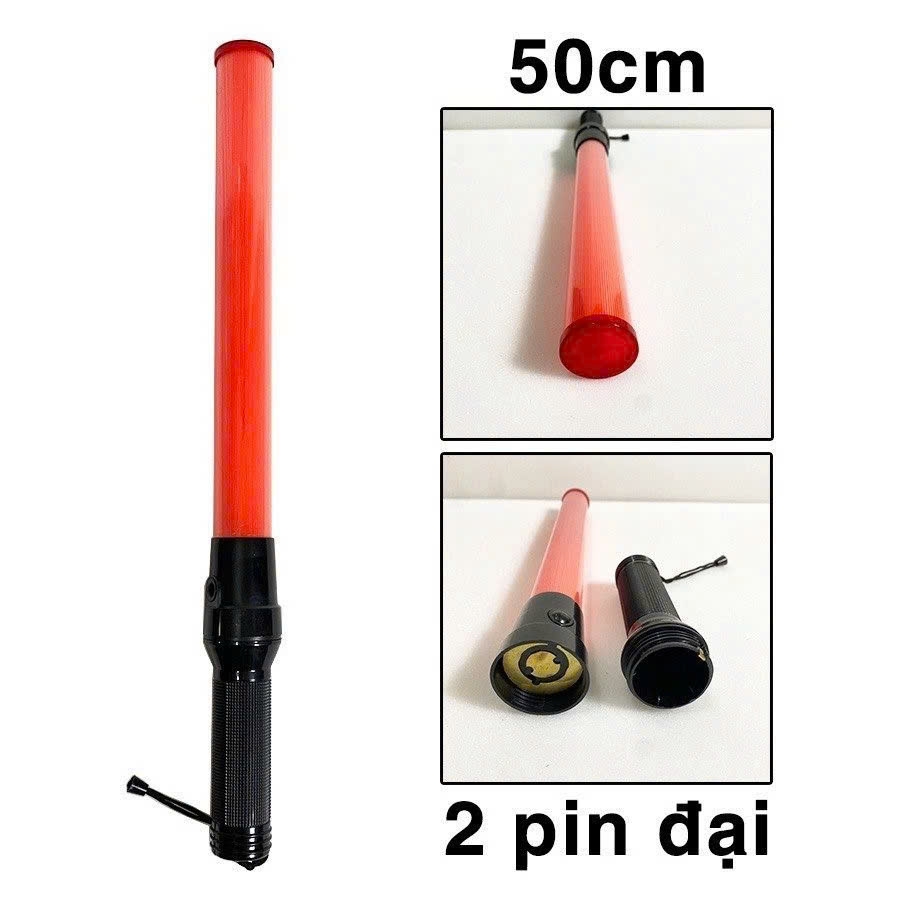 GẬY CHỈ HUY GIAO THÔNG GẮN ĐÈN SỬ DỤNG PIN