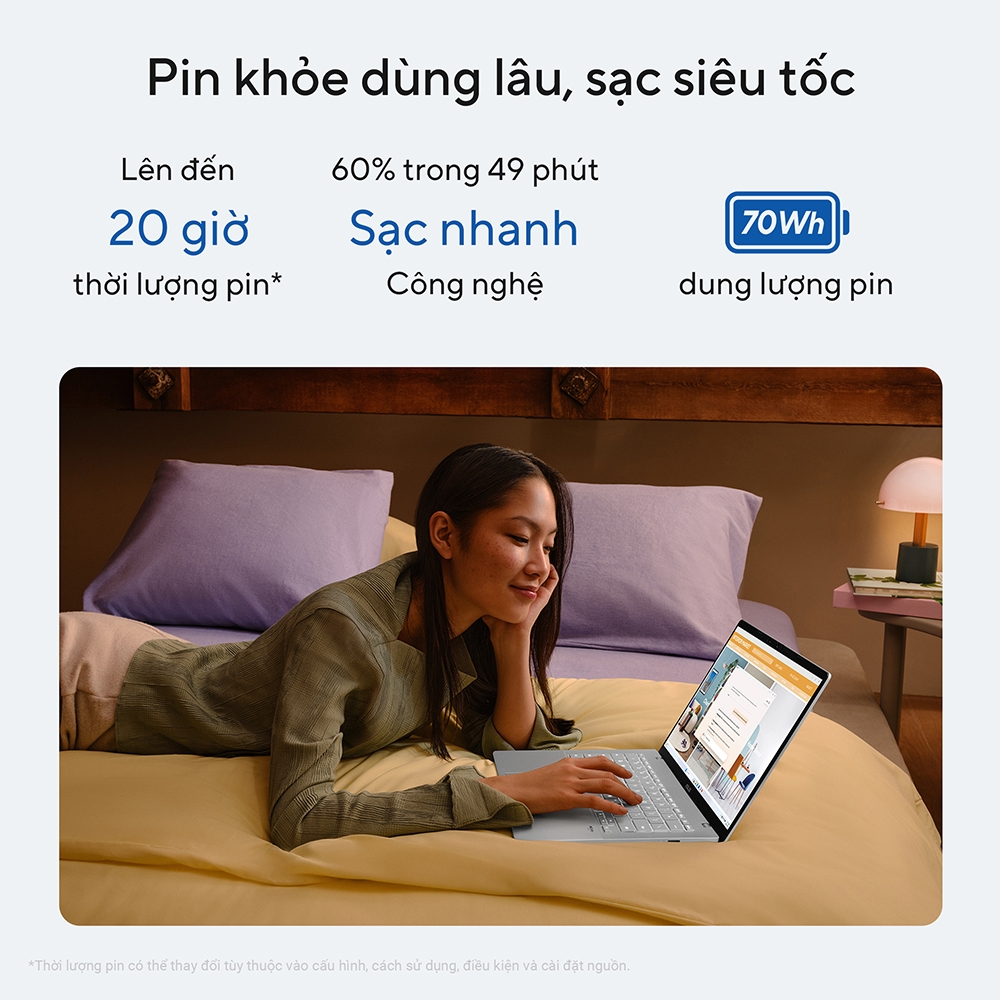 Laptop ASUS Vivobook S14 S3407VA-LY046W (Intel Core i5-13420H | 16GB | 512GB | Intel UHD | 14 inch WUXGA IPS 60Hz | Win 11 | Bạc)