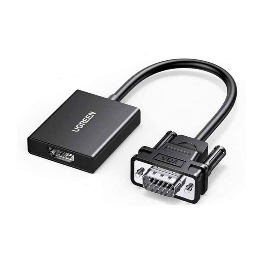 Cáp chuyển VGA to HDMI+Audio chính hãng Ugreen 50945 hỗ trợ fullHD 1080P