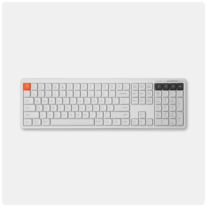 Bàn phím không dây HyperWork SilentKey | TS01 (ĐEN/TRẮNG)