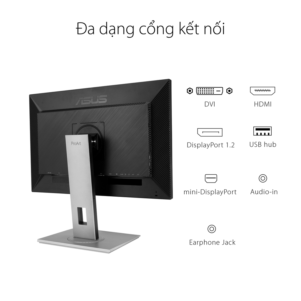 Màn Hình Chuyên Đồ Họa ASUS ProArt PA278QV 27 inch 2K IPS 100% sRGB 100% Rec. 709, Color Accuracy ΔE < 2