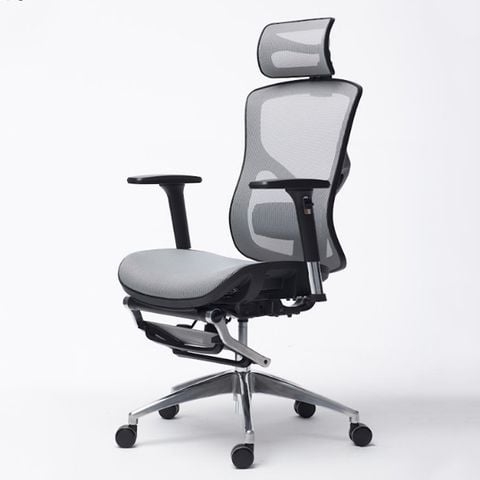 Ghế Công thái học Xiaomi Manson Vera (Có kê chân, Lưới Wintex, Đen/Xám)