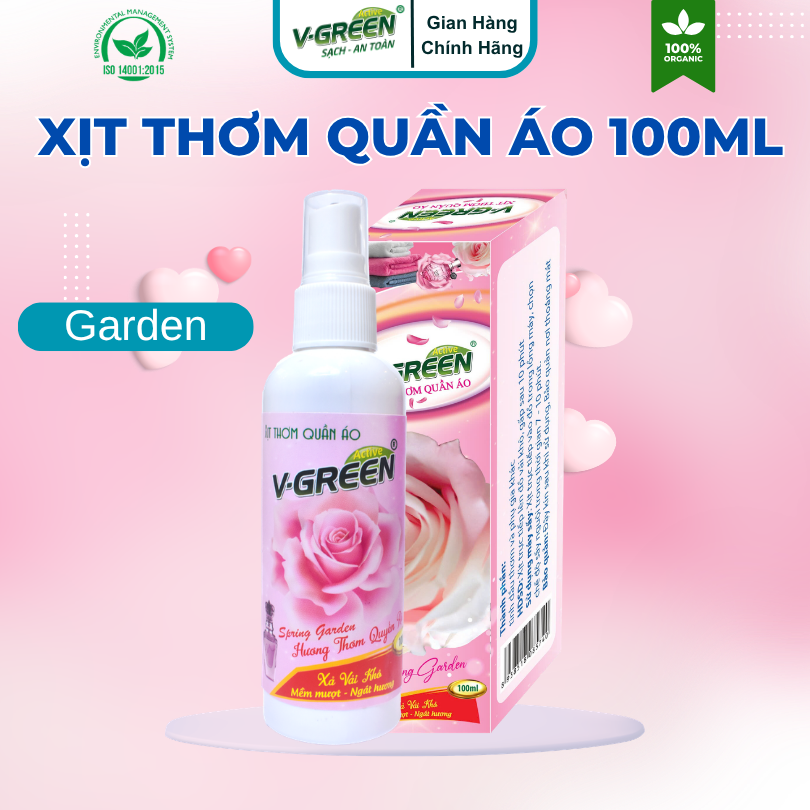 Xả Vải khô/ Xịt Thơm Quần Áo hương Garden, Romantic, Roshi-Tara, La Royal 100ml