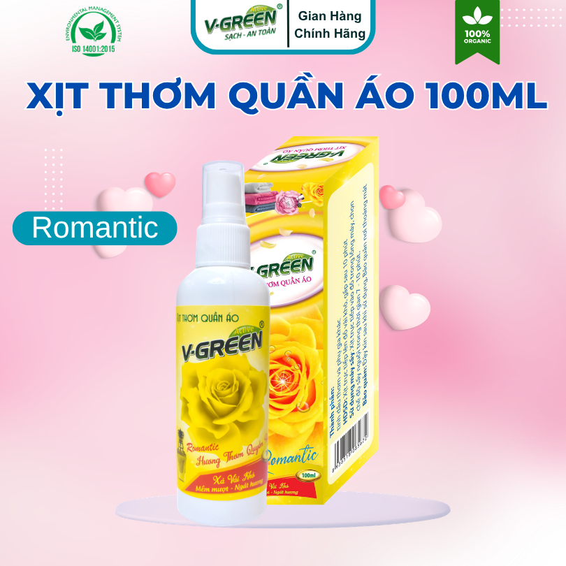 Xả Vải khô/ Xịt Thơm Quần Áo hương Garden, Romantic, Roshi-Tara, La Royal 100ml