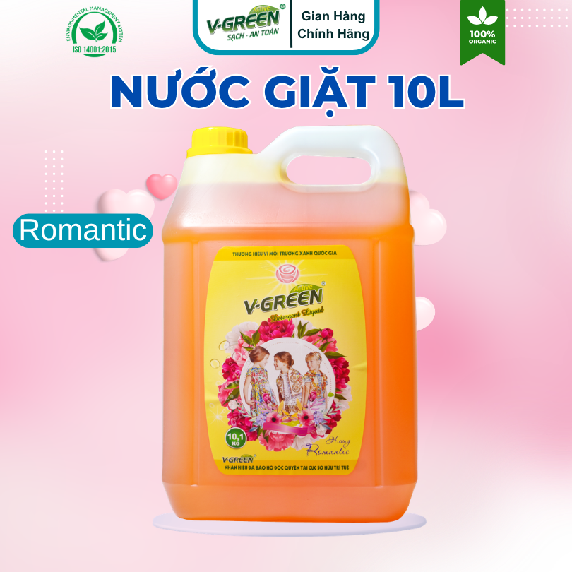 Nước Giặt 10 lít (Garden, Lovely, Romantic, Siêu Thơm, Gió Biển Bacarat)