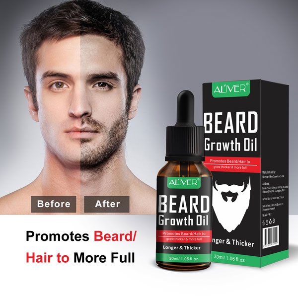 Tinh Dầu Tăng Trưởng Râu Hữu Cơ Tự Nhiên Cho Nam Giới Aliver Beard Growth Oil 30Ml