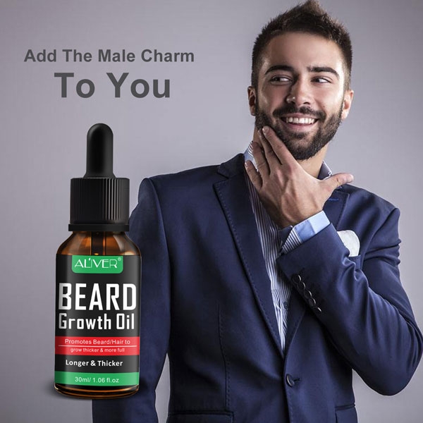 Tinh Dầu Tăng Trưởng Râu Hữu Cơ Tự Nhiên Cho Nam Giới Aliver Beard Growth Oil 30Ml