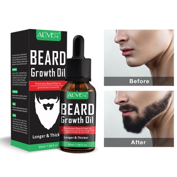 Tinh Dầu Tăng Trưởng Râu Hữu Cơ Tự Nhiên Cho Nam Giới Aliver Beard Growth Oil 30Ml