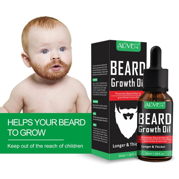 Tinh Dầu Tăng Trưởng Râu Hữu Cơ Tự Nhiên Cho Nam Giới Aliver Beard Growth Oil 30Ml