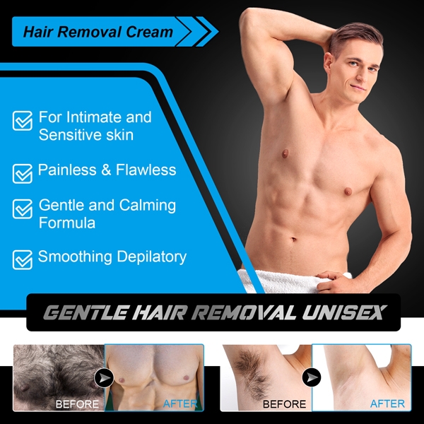 Kem tẩy lông cánh tay, nách, chân, ngực, vùng kín không đau cho nam Aliver Men's Intimate Hair Removal Cream