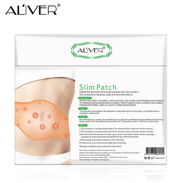 Miếng dán làm thon gọn, giảm mỡ bụng tự nhiên Aliver Slim Patch