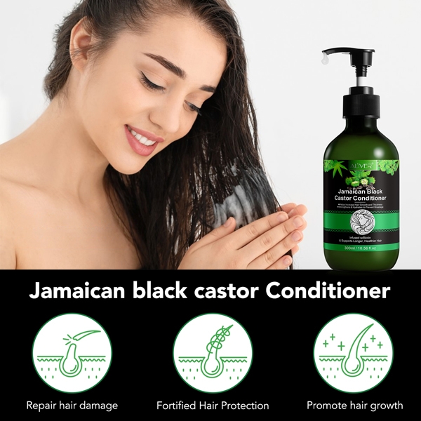 Dầu xã bổ sung biotin tăng mọc tóc sâu Aliver Jamaican Black Castor Conditioner